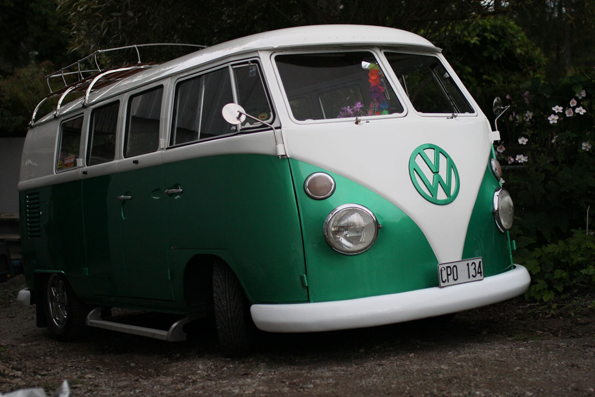 Porsche Green Split bus 1965