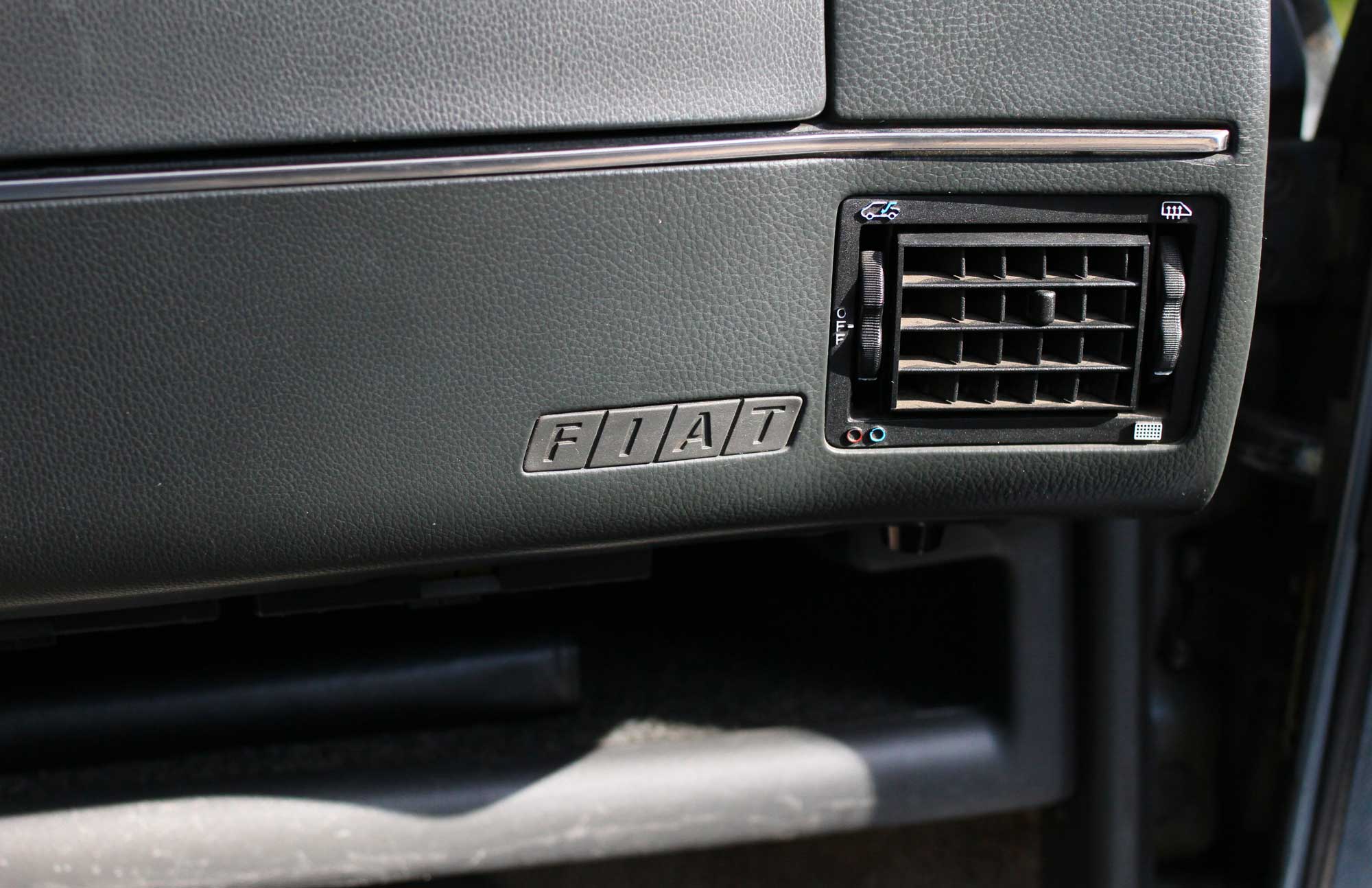 fiat brand inside the car